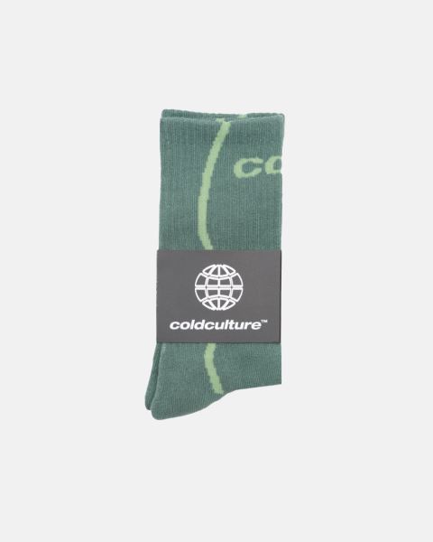 Cold Culture Divided Socks Coral Green | 18730-XJRW