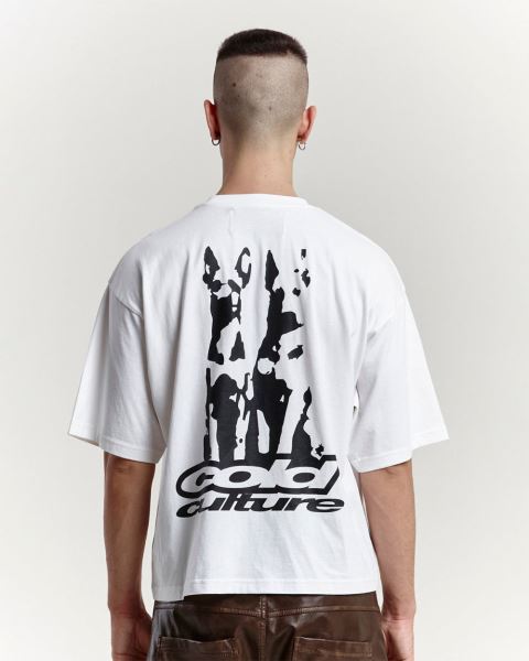 Cold Culture Dogs T Shirt White | 14628-ENJM