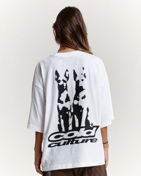 Cold Culture Dogs T Shirt White | 14628-ENJM