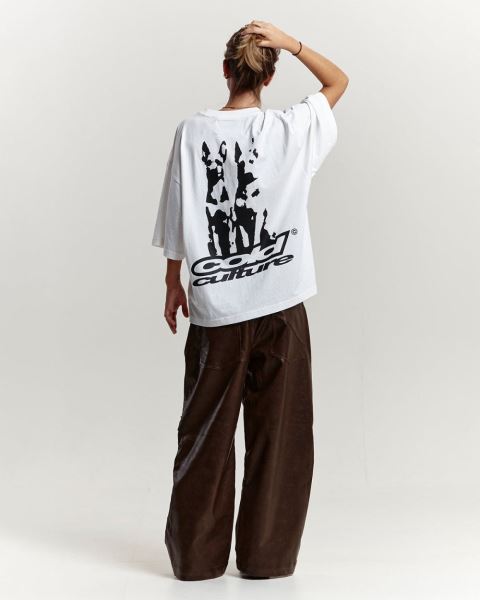 Cold Culture Dogs T Shirt White | 14628-ENJM