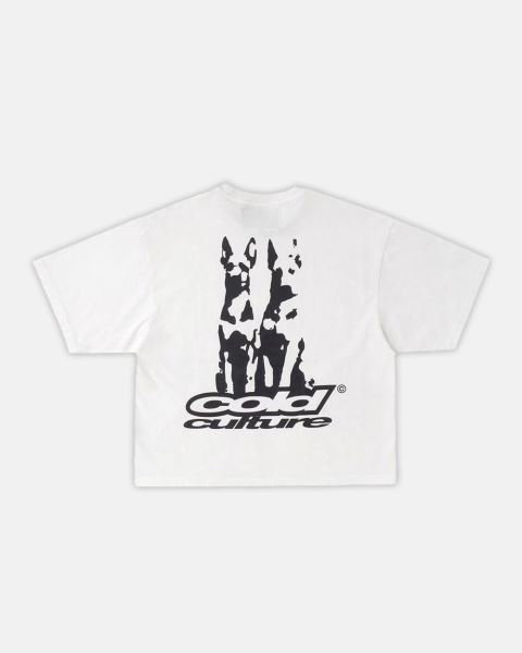 Cold Culture Dogs T Shirt White | 14628-ENJM