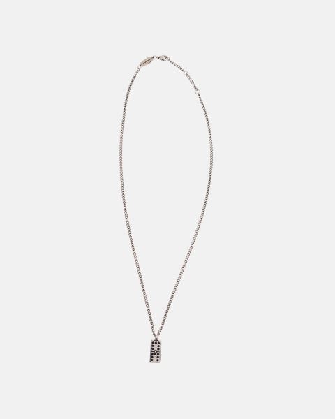 Cold Culture Domino Necklace Jewelry Silver Green | 56123-NGPY