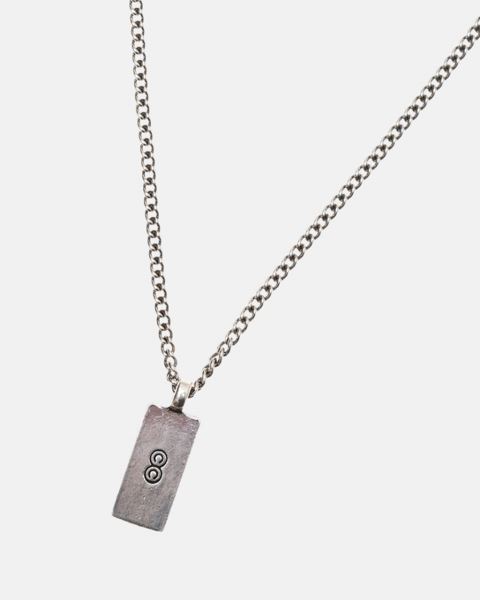 Cold Culture Domino Necklace Jewelry Silver Green | 56123-NGPY