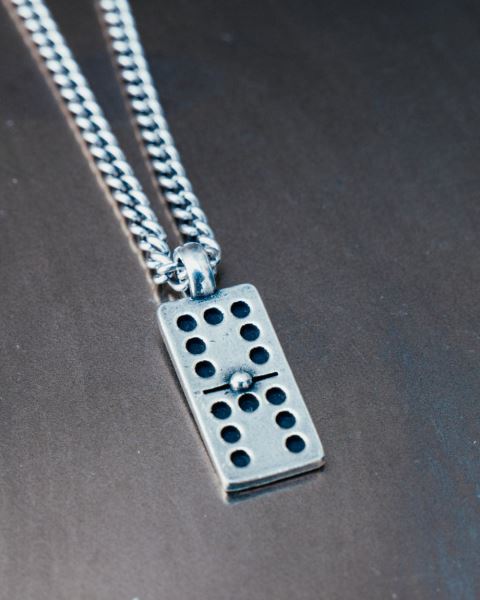 Cold Culture Domino Necklace Jewelry Silver Green | 56123-NGPY