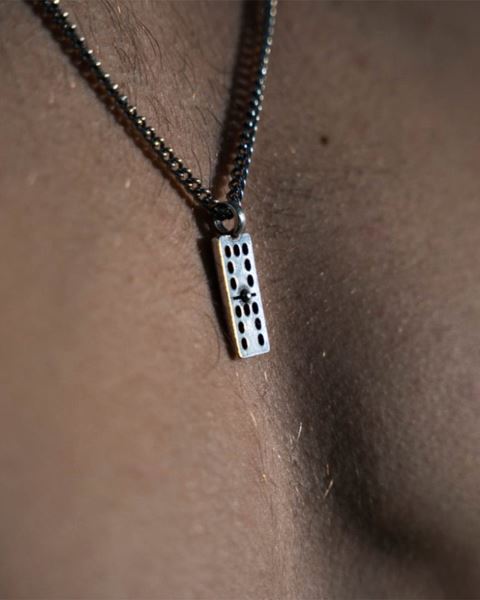 Cold Culture Domino Necklace Jewelry Silver Green | 56123-NGPY