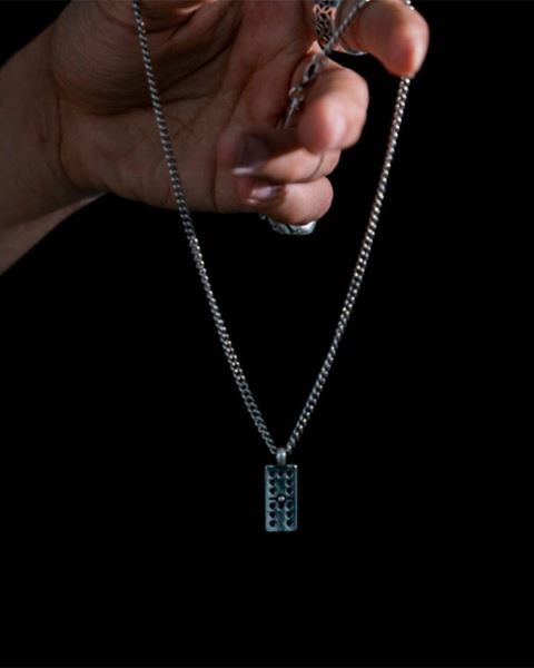 Cold Culture Domino Necklace Jewelry Silver Green | 56123-NGPY