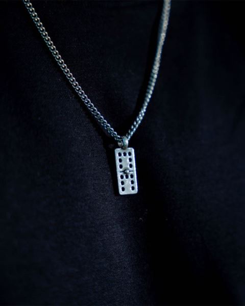 Cold Culture Domino Necklace Jewelry Silver Green | 56123-NGPY