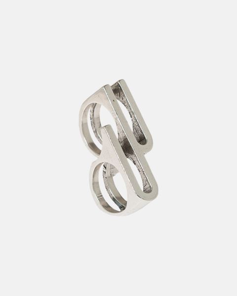 Cold Culture Double C Ring Jewelry Silver Yellow | 06729-NHAI