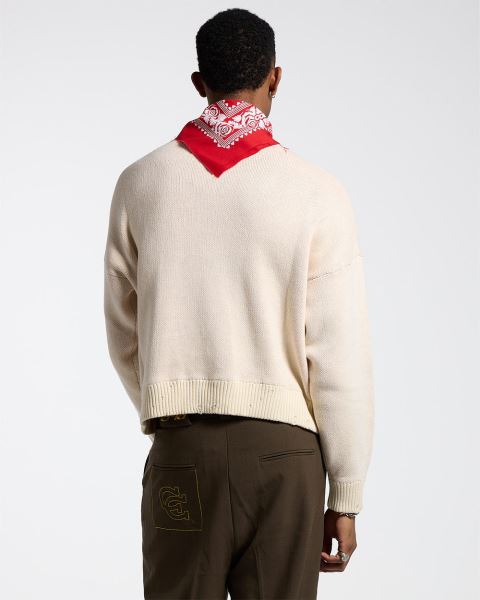 Cold Culture Double C Stars Knitwear White | 18742-PEXD
