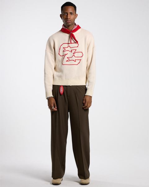 Cold Culture Double C Stars Knitwear White | 18742-PEXD