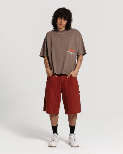 Cold Culture Double Knee Shorts Copper Blue | 68294-KLCR