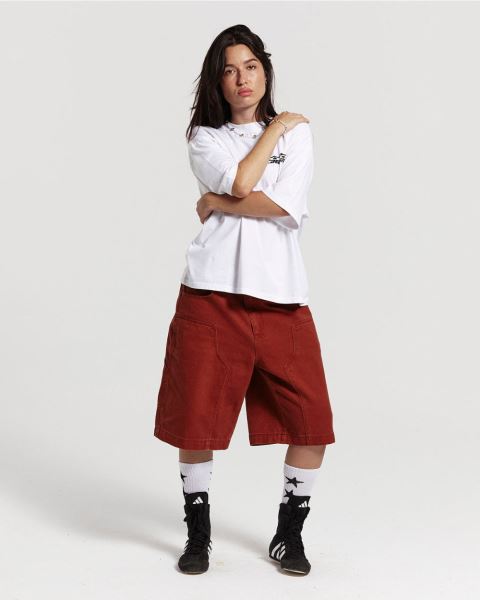 Cold Culture Double Knee Shorts Copper Blue | 68294-KLCR