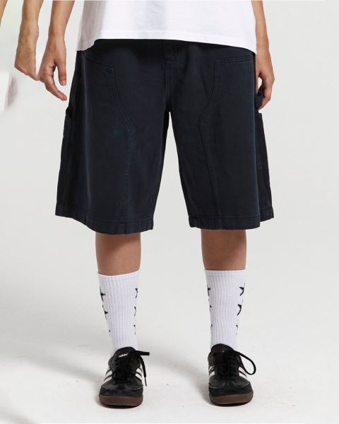 Cold Culture Double Knee Shorts Dark Blue | 98045-FTJL