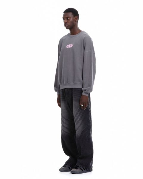 Cold Culture Down To Luck Crewneck Sweatshirts Grey | 41756-OWFS