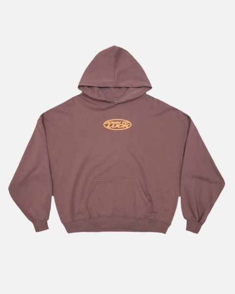 Cold Culture Down To Luck Hoodie Dark Brown | 13986-MIUJ