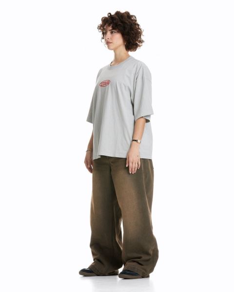 Cold Culture Down To Luck T Shirt Grey | 28643-TZGM