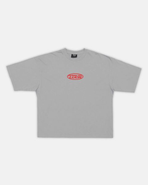 Cold Culture Down To Luck T Shirt Grey | 28643-TZGM