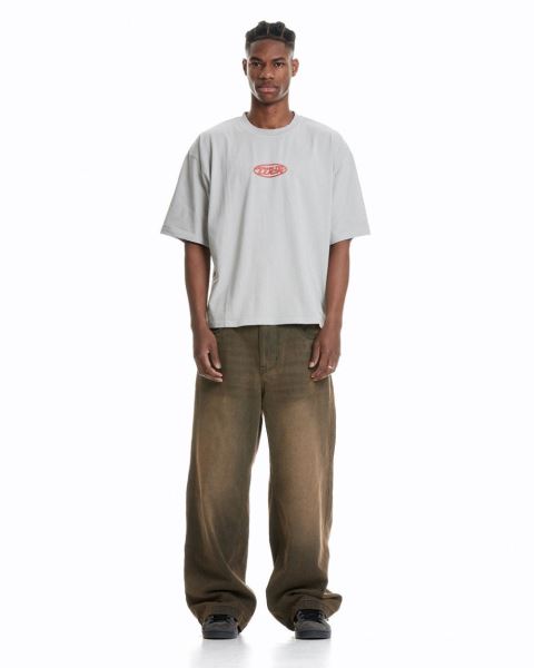 Cold Culture Down To Luck T Shirt Grey | 28643-TZGM