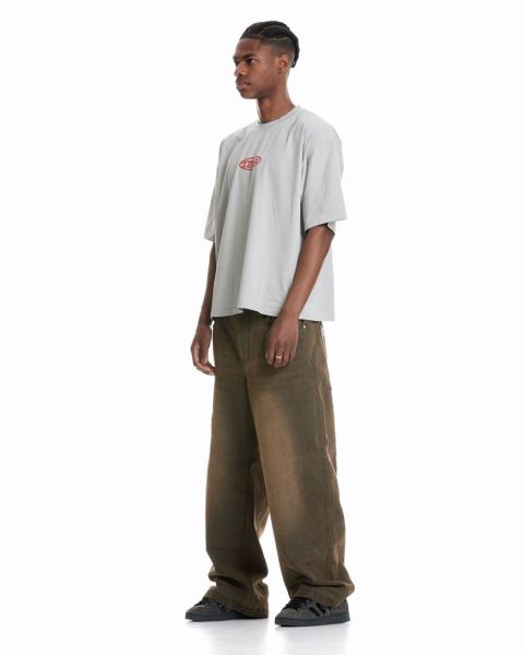 Cold Culture Down To Luck T Shirt Grey | 28643-TZGM