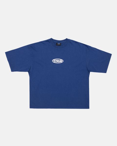 Cold Culture Down To Luck T Shirt Light Blue | 14637-CAKZ