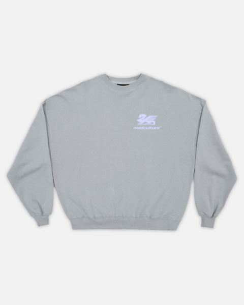 Cold Culture Dragon Pixel Crewneck Sweatshirts Blue | 87491-ZPRC