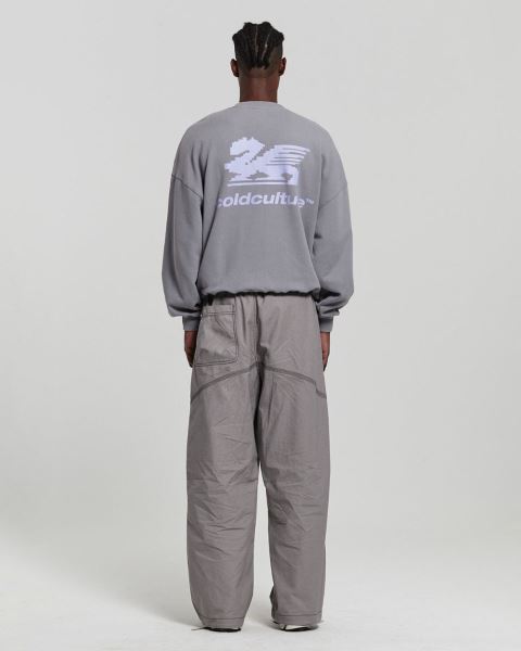 Cold Culture Dragon Pixel Crewneck Sweatshirts Blue | 87491-ZPRC