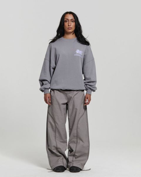 Cold Culture Dragon Pixel Crewneck Sweatshirts Blue | 87491-ZPRC