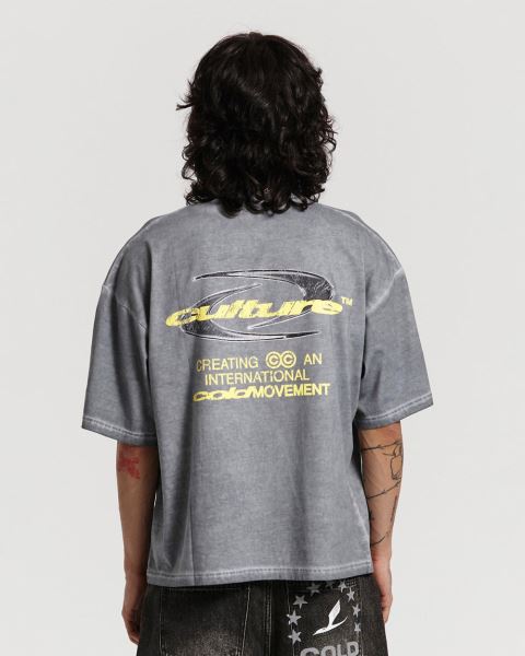 Cold Culture Dynamic T Shirt Blue | 91460-GDPF