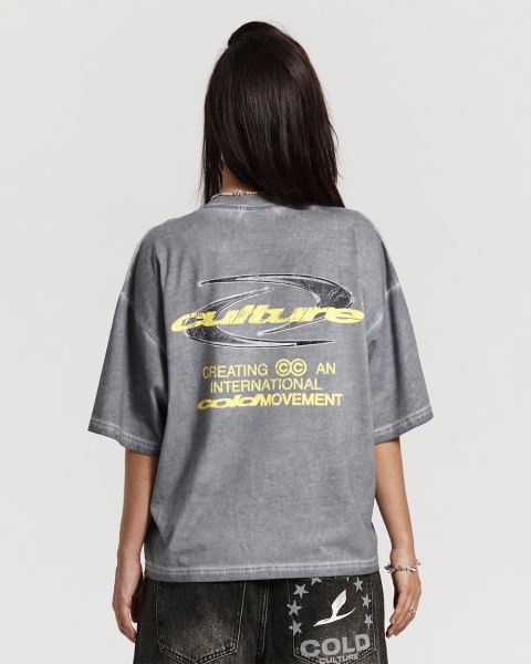 Cold Culture Dynamic T Shirt Blue | 91460-GDPF