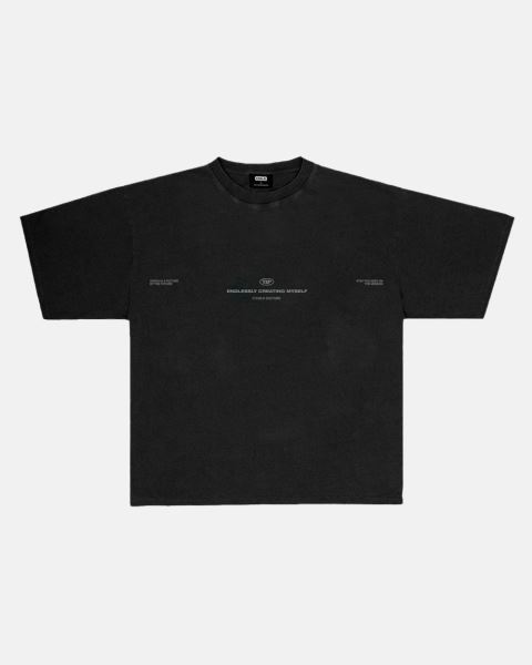 Cold Culture Endlessly T Shirt Black | 81456-IRHD