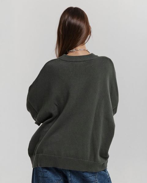 Cold Culture Enterprise Knitwear Dark Green | 46730-XMZW