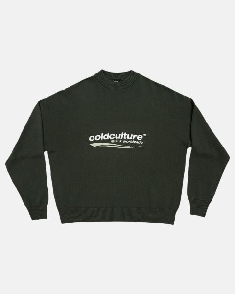 Cold Culture Enterprise Knitwear Dark Green | 46730-XMZW