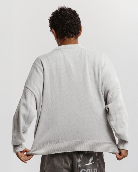 Cold Culture Enterprise Knitwear Light Grey | 05763-NUPA