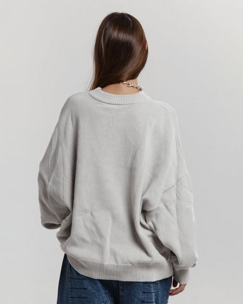 Cold Culture Enterprise Knitwear Light Grey | 05763-NUPA