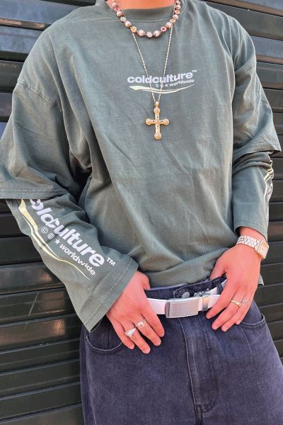 Cold Culture Enterprise Long Sleeve Dark Green | 74952-DCMV