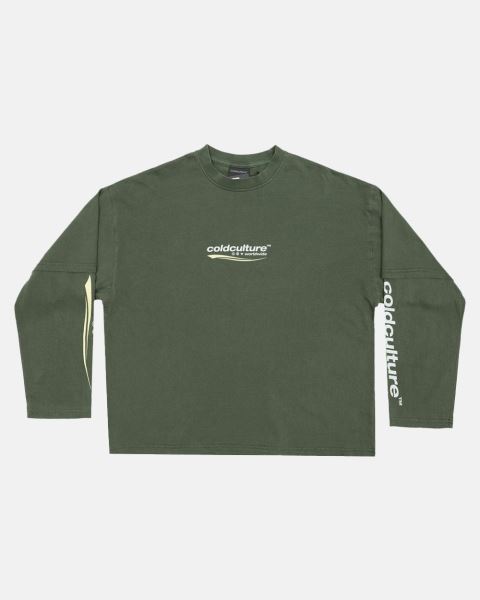 Cold Culture Enterprise Long Sleeve Dark Green | 74952-DCMV