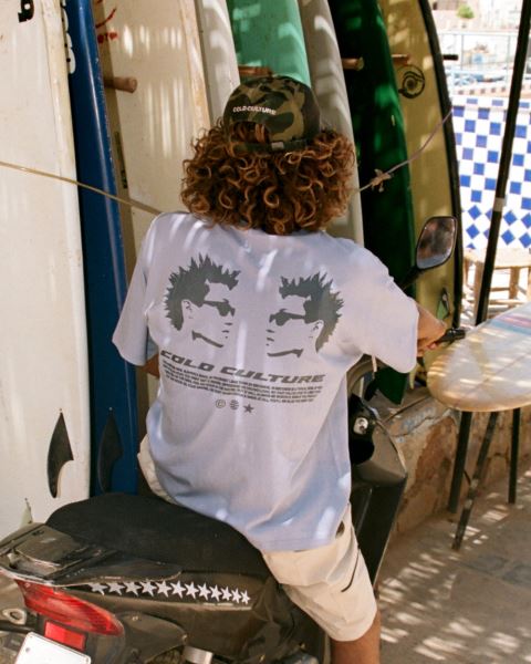 Cold Culture Faces T Shirt Yellow | 75246-LHPT