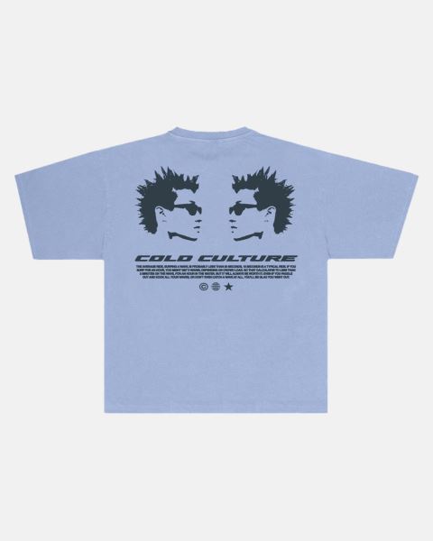 Cold Culture Faces T Shirt Yellow | 75246-LHPT