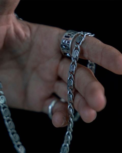 Cold Culture Fez Chain Jewelry Silver Red | 87194-IVTM