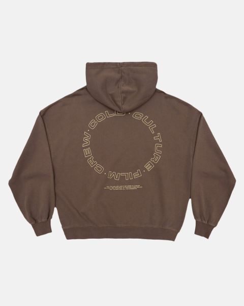 Cold Culture Film Crew Hoodie Dark Chocolate | 76945-JRGX