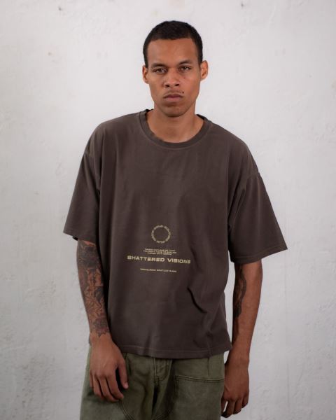 Cold Culture Film Crew T Shirt Dark Chocolate | 43602-EBQR