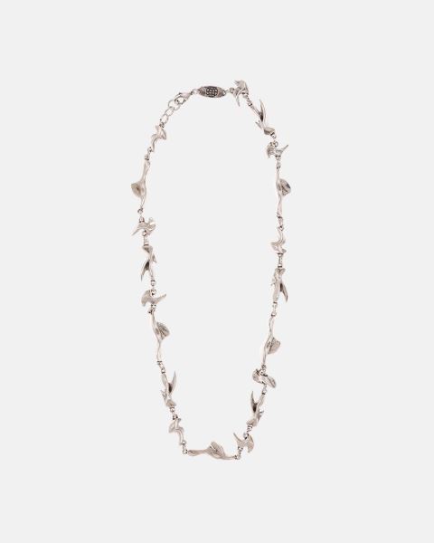 Cold Culture Fins Necklace Jewelry Silver White | 89340-OEAG