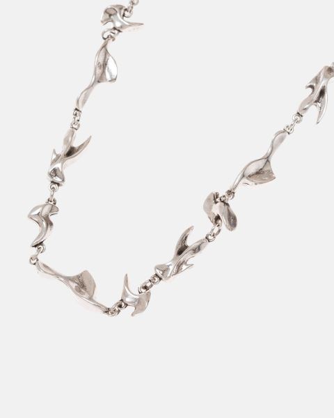 Cold Culture Fins Necklace Jewelry Silver White | 89340-OEAG