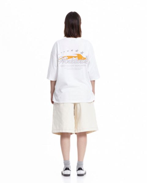 Cold Culture Flame T Shirt White | 23047-NVFT