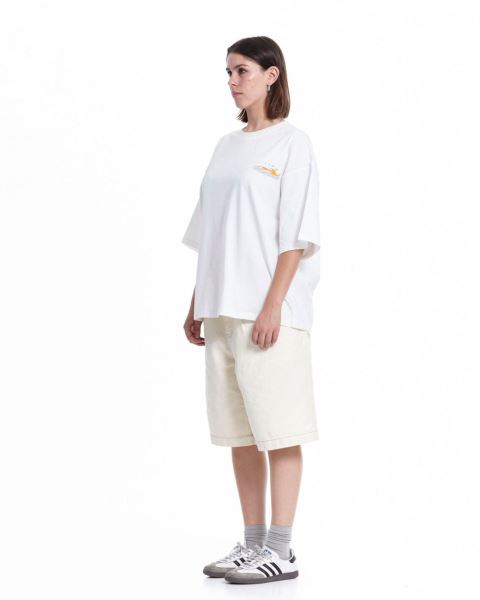 Cold Culture Flame T Shirt White | 23047-NVFT