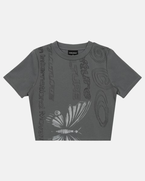 Cold Culture Flying T Shirt Grey | 89036-IHVC