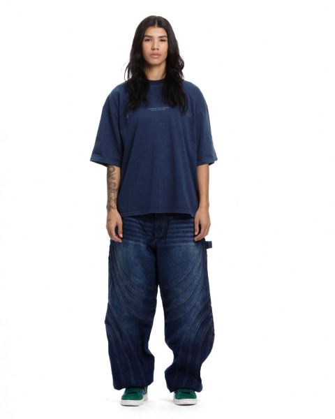 Cold Culture Ford Stars T Shirt Blue | 63502-PJIF