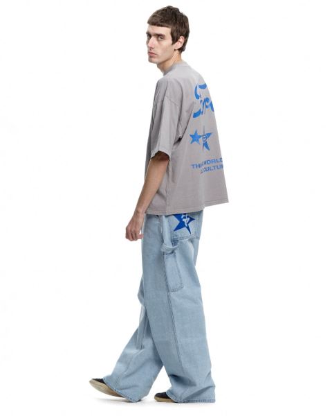 Cold Culture Ford Stars T Shirt Light Grey | 96710-ROFM