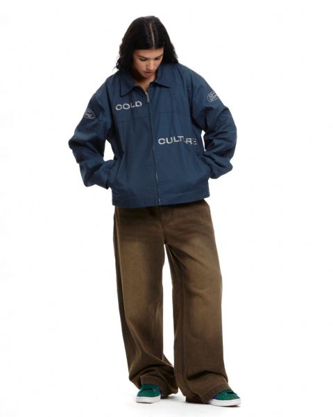 Cold Culture Ford Trench Jacket Blue | 20735-DUQG