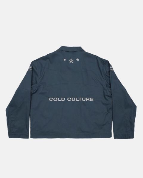 Cold Culture Ford Trench Jacket Blue | 20735-DUQG